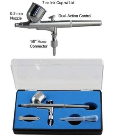 GotHobby Dual-Action Airbrush Kit Set - 0.3mm Gravity Feed Paint Spray Gun - Buy Online on GoSupps.com