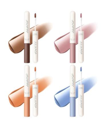 Eyeshadow Primer Set 4 Colors Liquid Matte Eyeshadow Set for Girl Waterproof Smooth Creamy Colorful Eye Shadow Lightweight High - (Color: 1 Style A) 1 / Style a