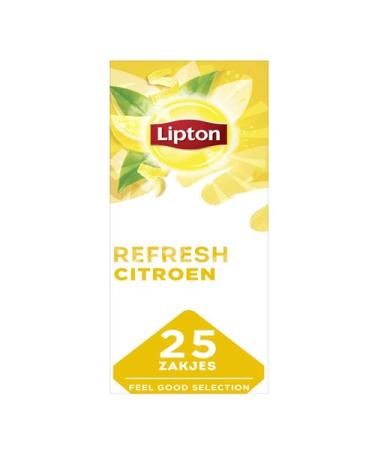 Lipton Refresh Lemon 25 theezakjes - Doos 6 stuks