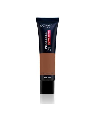 L'Or al Paris Infaillible 24h matt cover 355 Terre de Sienne/Sienna long-lasting liquid make-up high coverage water and wiped-proof - Buy Online on GoSupps.com