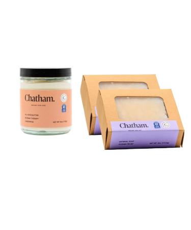 Chatham Natural Skin Care 6oz All Over Butter Eczema Therapy and (2) 5oz Eczema Relief Soap Bars