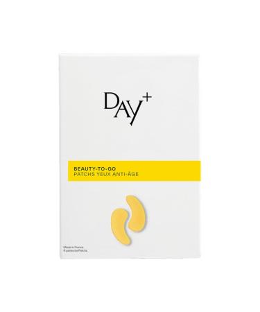 DAY+ | Anti-Aging Eye Patches | Fills in fine lines & wrinkles, Tones the eye area | Rejuvenated look | Hyaluronic Acid, Starfruit, Provitamin B5 | 97% natural ingredients | Pack of 3 pairs