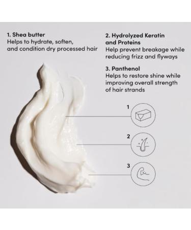 Fine to Medium Hair Treatment Masque | Repair & Hydrate Hair - Shea Butter Keratin & Panthenol - Paraben & Sulfate Free - 8 Fl Oz - Buy Online on GoSupps.com