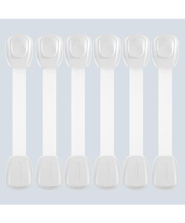 SAFELON 6 Pcs Baby Safety Cupboard & Cabinet Locks - Childproof Strap Locks for Drawers, Fridges, Toilets - Clear White - Buy Online on GoSupps.com