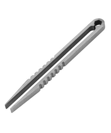SUNFECILI 2pcs Mini Tweezers Portable Alloy EDC Survival Camping Outdoor Travel Tool (Original Color)