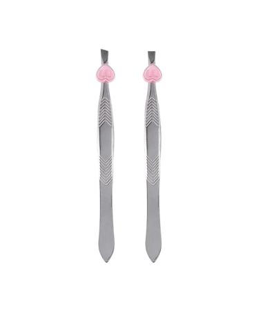 Frcolor 2st Stainless Steel armchair slide non -eyebrow picker eyebrow tweezers Professional tweezers eyebrow clip stainless steel eyebrows tweezers a011