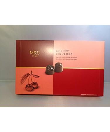  M&S M&S / Marks & Spencer | Dark Chocolates With Whole Cherry & Liqeur Heart 225g | Cherry Liquers Covered in Dark Chocolate 225g | From the UK - Buy Online on GoSupps.com