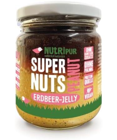 NutriPur Peanut Butter with Fruity Strawberry Puree - Peanut Butter Jelly - 500g - Buy Online on GoSupps.com