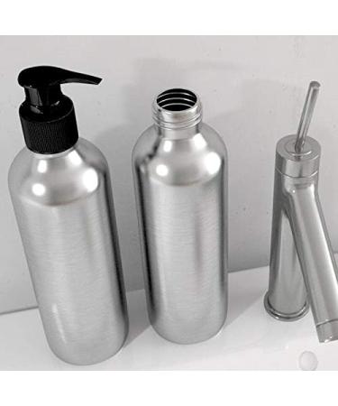 Aluminum Lotion Pumping Bags 3x120ml - Refillable Cosmetic Containers with Black PP Pump for Creams Emulsions Shower Gels & Shampoo - Buy Online on GoSupps.com