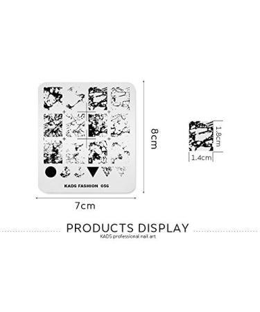 KADS Marble Nail Art Stamping Plate - Nail DIY Design Tool (FA056) - Buy Online on GoSupps.com