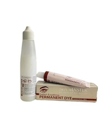 Rosa Impex Ammonia-free permanent eyebrow and eyelash tint No. 1 Matte Black "Spa Master" 20 ml