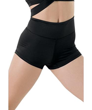 Balera Dance Shorts Mid-Length Wide Waistband Medium Black