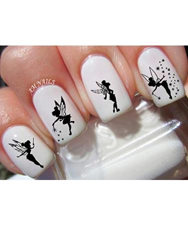 Tinkerbell Fairy Water Nail Art Transfers Stickers Decals - Set of 40 - A1216