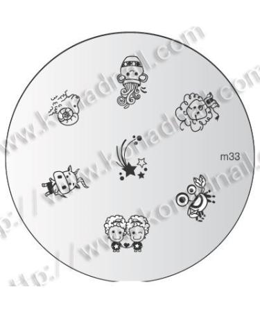 Stamping stencil m33 ZODIAC SIGNS ASIA CHINA by KONAD - CUTE NAILS