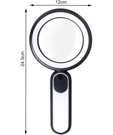 Udbrud Magnifying Glass with Light 30X Handheld Large Magnifying Glass with 3 Modes 21 LED Illuminated Lighted Magnifier USB for Macular Degeneration Seniors Reading Inspection Coins Jewelry Map - Buy Online on GoSupps.com