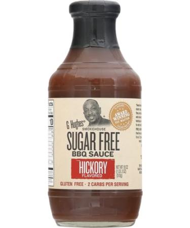 G Hughes Smokehouse Sugar Free BBQ Sauce Hickory 18 Ounce - Buy Online on GoSupps.com