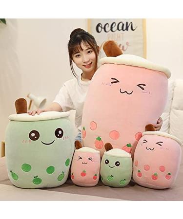 Domeilleur BoBa Plushie Bubble Tea Doll 35cm Milk Tea Cup Soft Pillow Stuffed Toy, Brown with Round Eyes - Gift for Girlfriend, Adult Skin-friendly Hugging Cushion - Buy Online on GoSupps.com