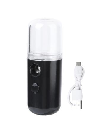 FOYTOKI 1pc Portable Humidifier Mist Sprayer Spray Humidifier Beauty Tool Face Steamer Creative Humidifier Face Humidifier Beauty Sprayer Skin Moistener Women Humidifier Plastic Humidifier 14.5X4CM Black