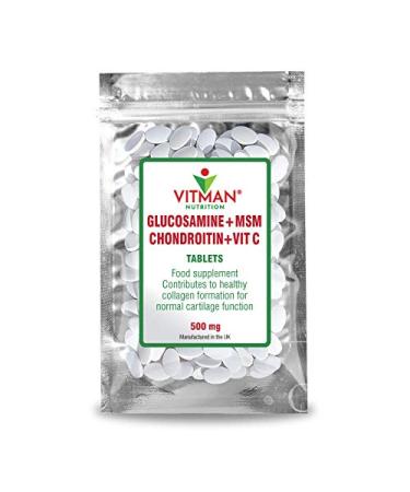 Glucosamine and Chondroitin High Strength - with MSM & Vitamin C - Glucosamine Sulphate Chondroitin Sulphate Complex - 90 Joint Anti inflammatory Tablets - Bone Care & Pain Relief Remedy