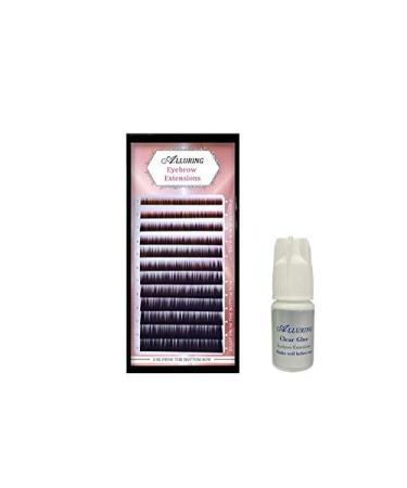 Alluring Black Eyebrow Extensions & Clear Glue Brow Kit