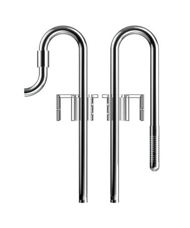FZONE Stainless Steel Aquairum Lily Pipe 16/22mm Filter Pipe Inlet and Outlet for Aquarium Plant Tank with Acrylic Pipe Fixer 16MM - Buy Online on GoSupps.com