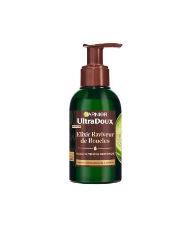 Garnier Ultra Doux - Elixir Raviveur de Boucles - l'Huile d'Avocat et Beurre de Karit - Enrichi en Huile Nourrissante Multi-Usages pour Raviver les Boucles des Cheveux Boucl s Fris s - 120 ml