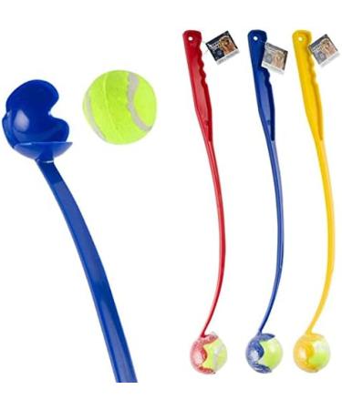 1ABOVE Dog Ball Launcher Thrower + 10 Dog pet balls. Slinger Dog Ball Thrower Launcher with Tough Ball Hands Free Pick Up and Throw Play and Great Fun for Dogs Puppy Toys - Buy Online on GoSupps.com