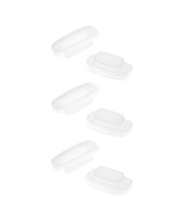 ToughAsNails Replacement Nose Pads for Maui Jim Black Coral MJ249 Sunglasses 3 Pairs Transparent Nose Pads