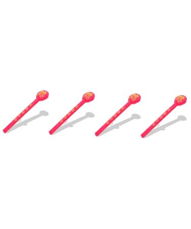 Frcolor 4 pieces massage-knock-stick hammer Pat Beat Body massage device Health Wellness Tool Back massage device Long body massage The back massage stick meridian shot folding stick