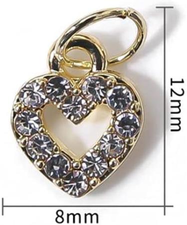 10pcs Sweet 3D Gold Heart Dangle Alloy Glitter Nail Charm Rhinestone Nail Jewelry Pendants Diamond Nail Art Dangle Nail Piercing Charms Alphabet Alloy 3D Nail Art Charm Acrylic Tips - Buy Online on GoSupps.com