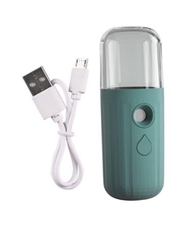 Nano Facial Mister Face Steamer Mini Face Mist Handheld Face Mist Sprayer Moisturizing Steamer USB Recharging Skin Hydration Tool 30ml Blackish Green