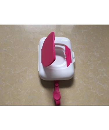 Portable Baby Wipes Dispenser - Pink Travel Tissue Box for Stroller Diaper Bag - Buy Online on GoSupps.com