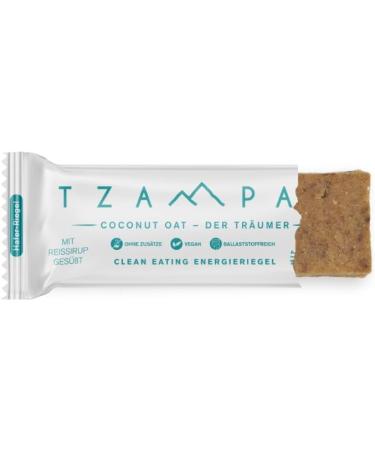 TZAMPAS Clean Eating Coconut Oat Energy Bars - The Dreamer (16 x 40 g) - With Coconut and Chocolate - Organic Vegan No Additives. - Buy Online on GoSupps.com