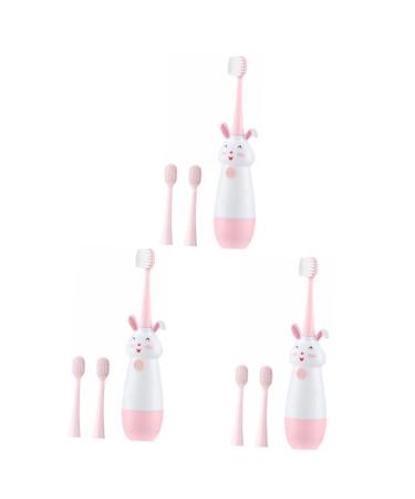 FRCOLOR 3 Sets Electric Toothbrush Sonic Vibrates Toothbrushes Electronic Tooth Cleaner Cartoon Toothbrush for Sonic Vibrates Toothbrushes for Toothbrush