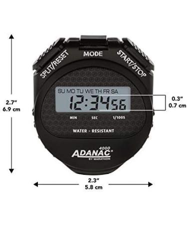 MARATHON Adanac 4000 Digital Stopwatch Timer - Extra Large Display & Buttons, Water Resistant, 2 Year Warranty, Black - Buy Online on GoSupps.com
