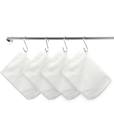 5 Pack Makeup Remover Gloves - Soft Terry Cloth Face Washing Mittens & Microfiber Cleaning Cloths for Gentle Skin Care - Ideal for Body & Face Wash - White - Buy Online on GoSupps.com