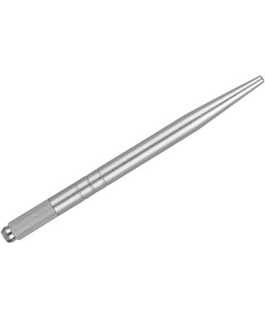 DRESSOOS Embroidered Eyebrow Pencil 1pc Single-end Pointed Embroidery Multifunction Manual Eyebrow Pen Silver Slender Thin - Buy Online on GoSupps.com