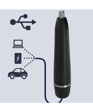 Three-in-One Nose Hair Trimmer | USB Rechargeable Electric Epilator & Pore Cleaner for Men & Women - Buy Online on GoSupps.com