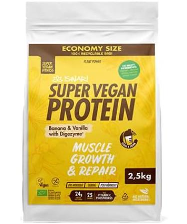Super Vegan Protein Banana and Vanilla with Digezyme Iswari (875g) - Buy Online on GoSupps.com