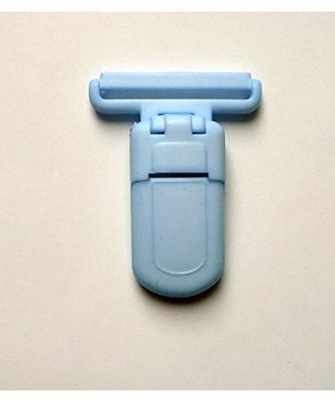 Union button clip for pacifier chain plastic 25 mm light blue