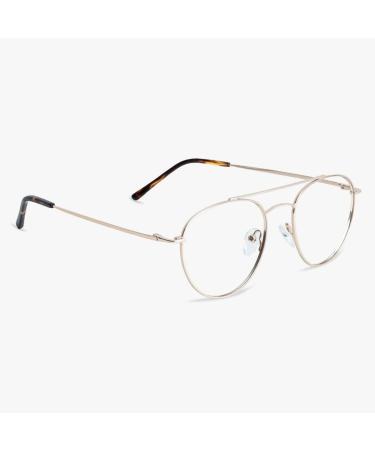 Gothenburg Blue Light Filter Glasses | High Quality Round Stainless Steel Frame | Luxreaders Scandinavian Design | 1.0 Diopter - Buy Online on GoSupps.com