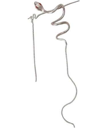 LALAFINA Hairpin Hair Topper Headwear for Women Ancient Jade Hair Pin Snake Hair Stick Tassel Hair Accessory for Women Silver Headpiece Long Hair Pin Girl Miss Accessories Metal - Buy Online on GoSupps.com