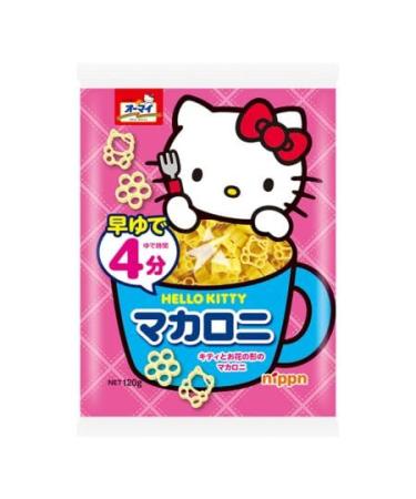 Nippn Morning Hello Kitty & Flower Shape Macaroni Pasta Noodles 120g