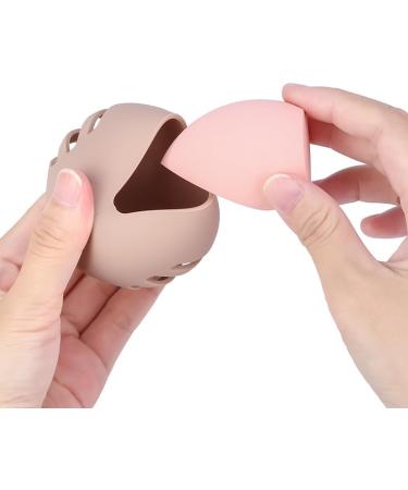 Sprigold Womens Soft Silicone Travel or Daily Makeup Sponge Holder Portable Cosmetic Face Sponge Holder Soft and Eco-Friendly Silicone Beauty Make up Organizer for Travel(Khaki) - Buy Online on GoSupps.com
