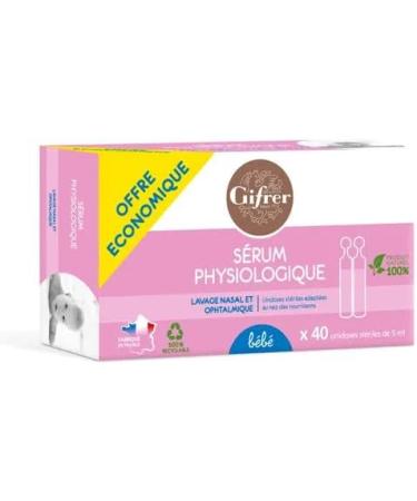 GIFR | Physiological Serum | Nasal Hygiene | Ear Rinse | Wound Washing | Moisturizing Action | Made in France | Pack of 4 - Buy Online on GoSupps.com