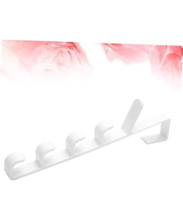 Healeved 3pcs 5 Hooks Door Coat Hangerwhitel Towel Rack Plastic The Hat Holders Hanging Portable Over medium White - Buy Online on GoSupps.com