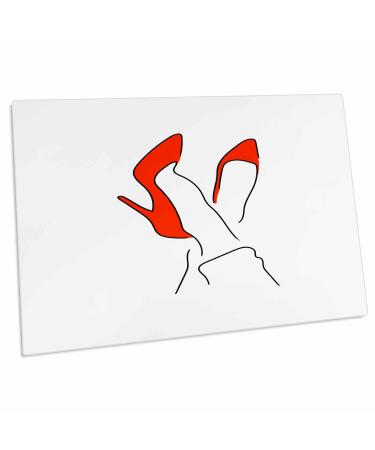 3dRose Crossed Woman Legs in red high Heel Shoes. Funny Gift... - Desk Pad Place Mats (dpd-370070-1)