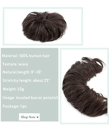 SEGO Hairpiece Extensions - Real Hair Long Messy Bun Updo Voluminous Dark Brown #2 - International Shipping Available - Buy Online on GoSupps.com