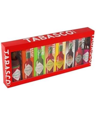 TABASCO Gift Set with Original Red Pepper Green Jalape o Garlic Cayenne Habanero Chipotle Scorpion (6 x 150ml) and Srira - Buy Online on GoSupps.com
