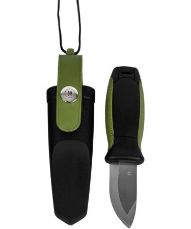 STEIGER Mini Survival Camping Knife - 5.5cm Blade Neck Hanging Red/Green by Alces - Ideal for Hunting Fishing Trekking & SOS Emergency - Buy Online on GoSupps.com